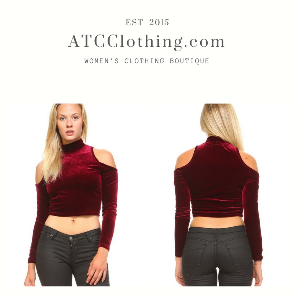 Long Sleeve High Neck Cut Out Crop Top