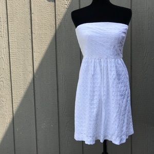 Banana Republic White Strapless Dress, Size 8