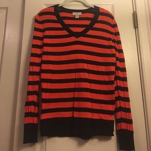 Orange and Navy Loft Sweater