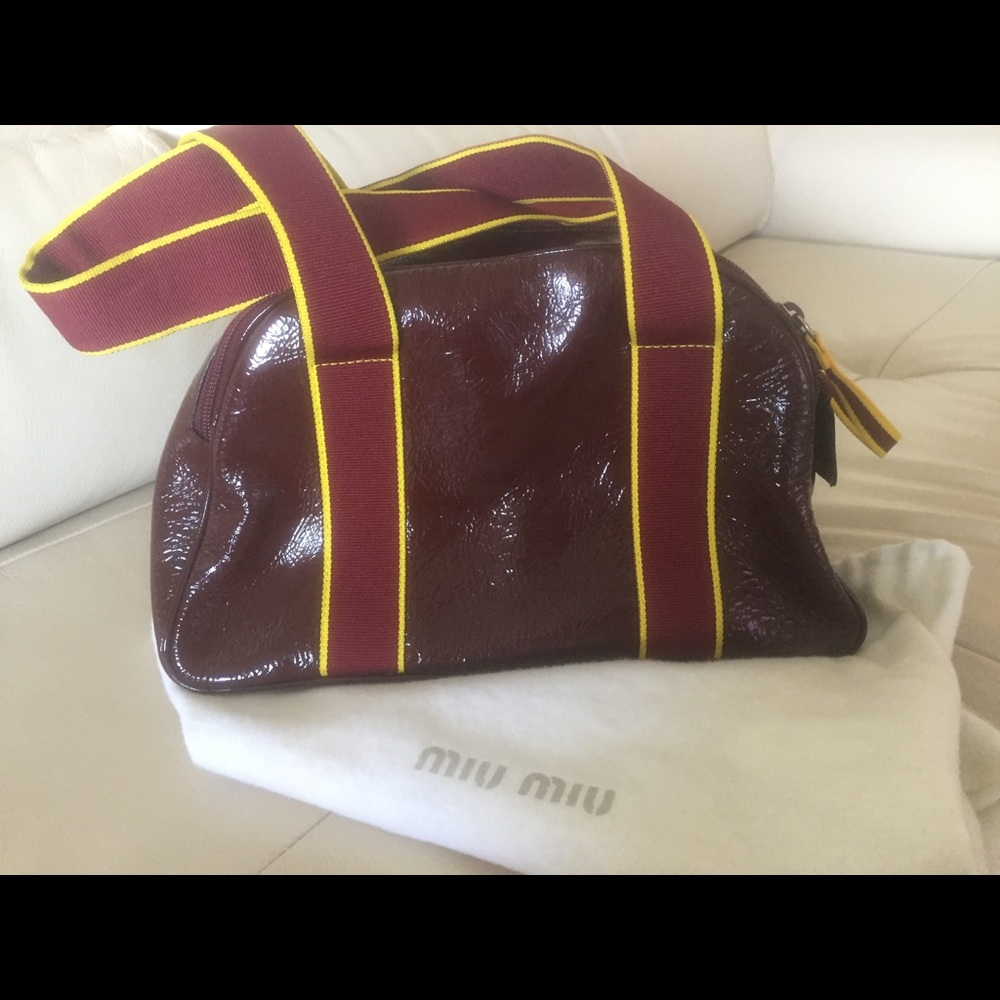 Miu Miu burgundy handbag