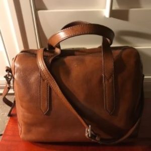 Fossil Sydney Brown Leather Satchel
