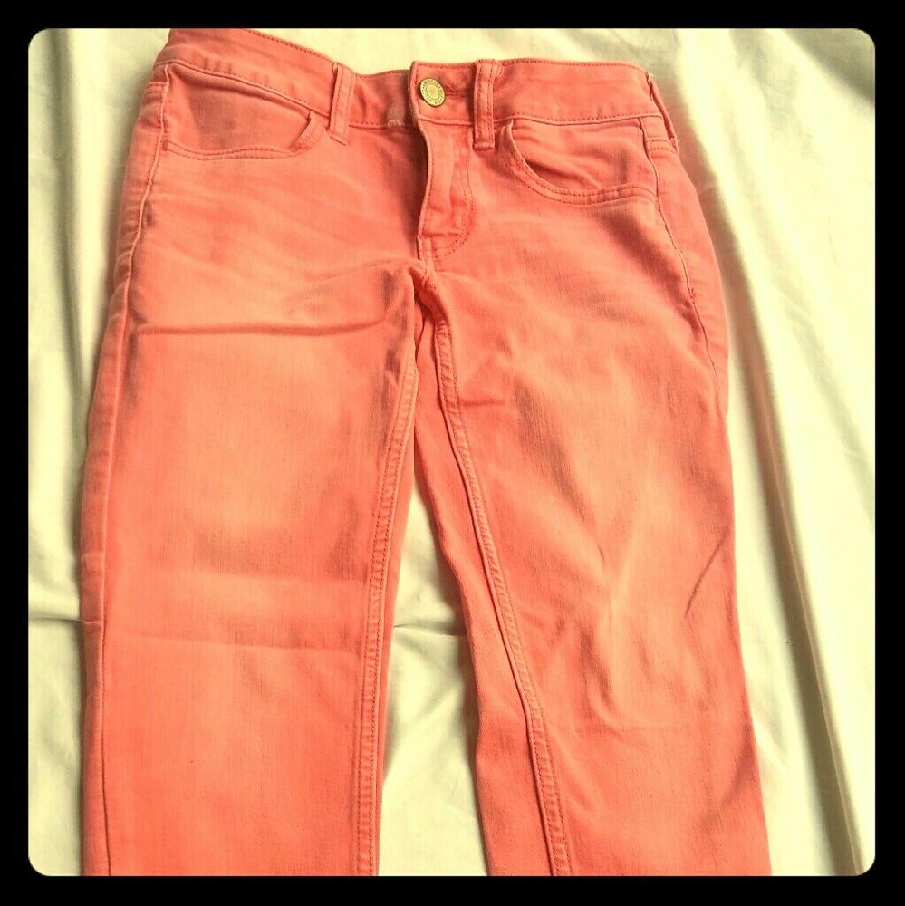 American Eagle Light Coral Skinny Jeans