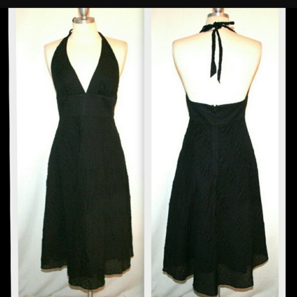 Black J Crew women's halter dress, lined, size 0