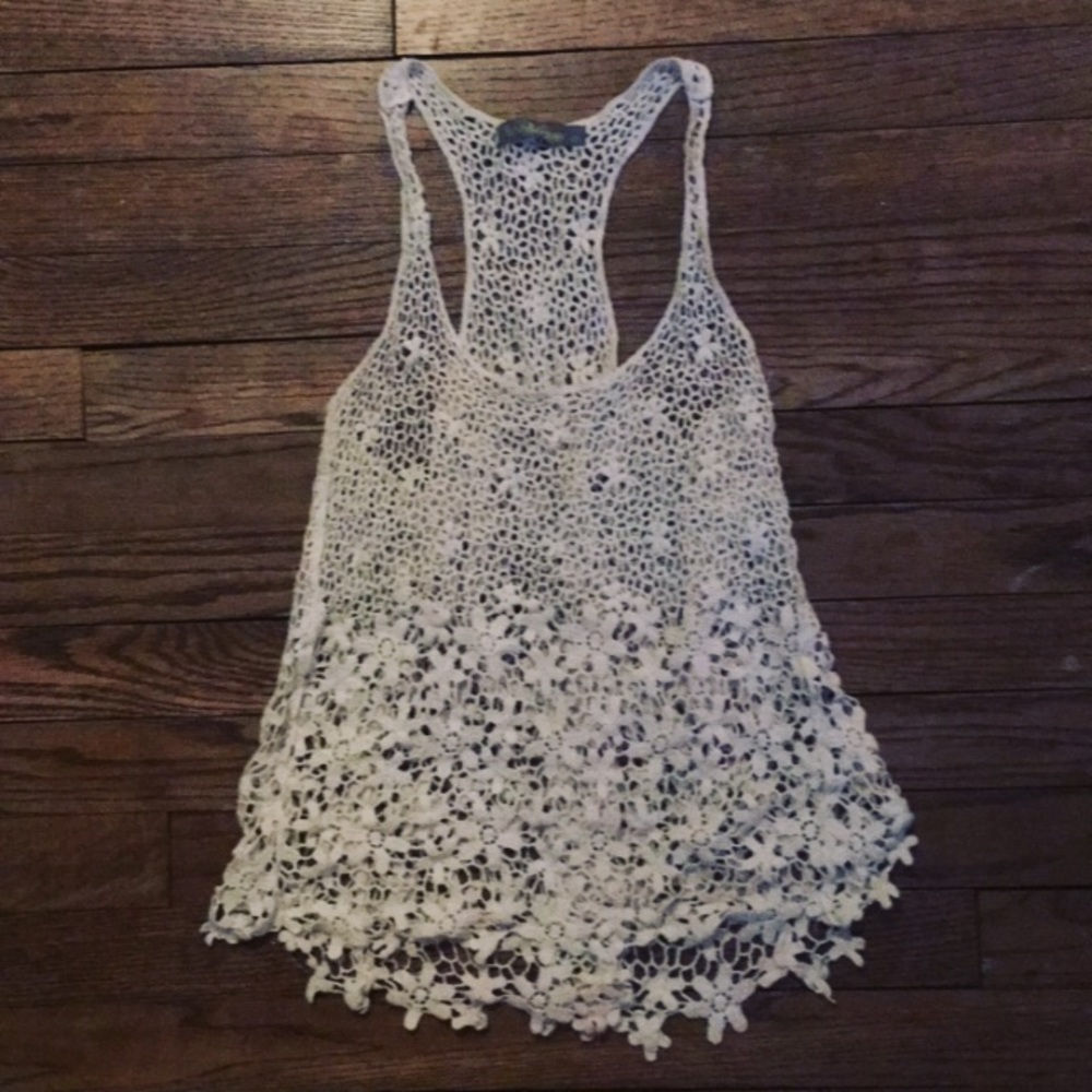 Crochet daisy tank