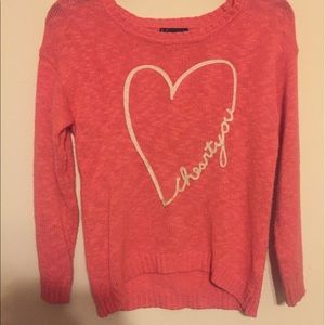 Pink Sweater 'I Heart You'