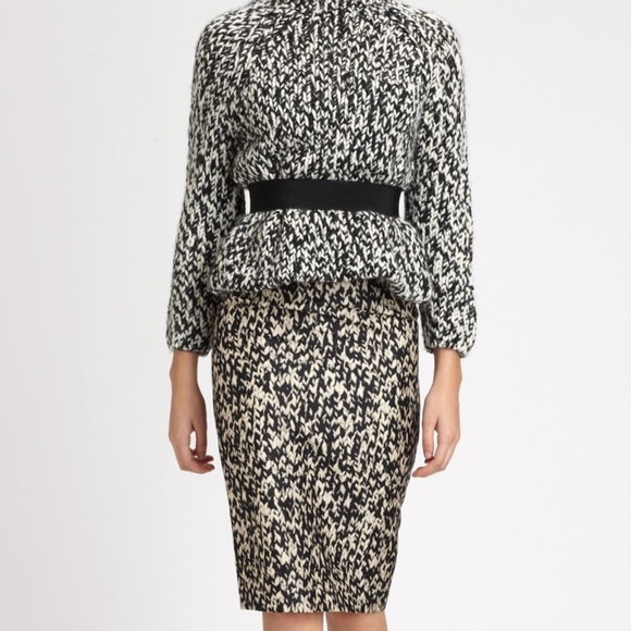 Giambattista Valli Knitprint wool/silk-blend skirt - Picture 4 of 4