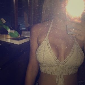 Crochet bikini crop top