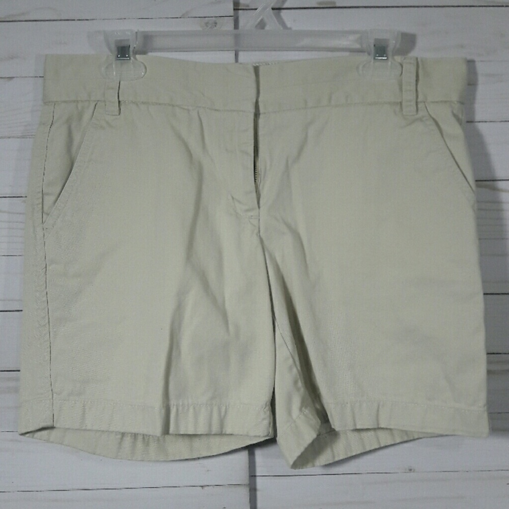 J.Crew chino khaki shorts size 8
