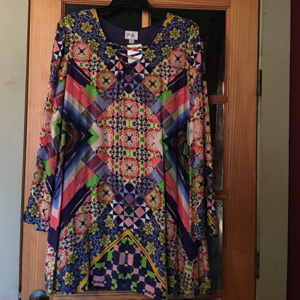 Multicolored Rayon Dress knee length