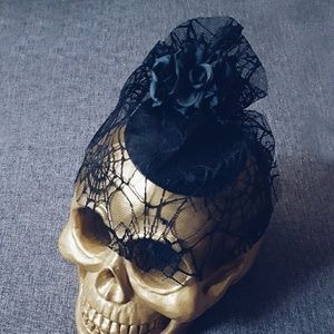 Spiderweb Veil Pinup Burlesque Retro Cocktail Hat