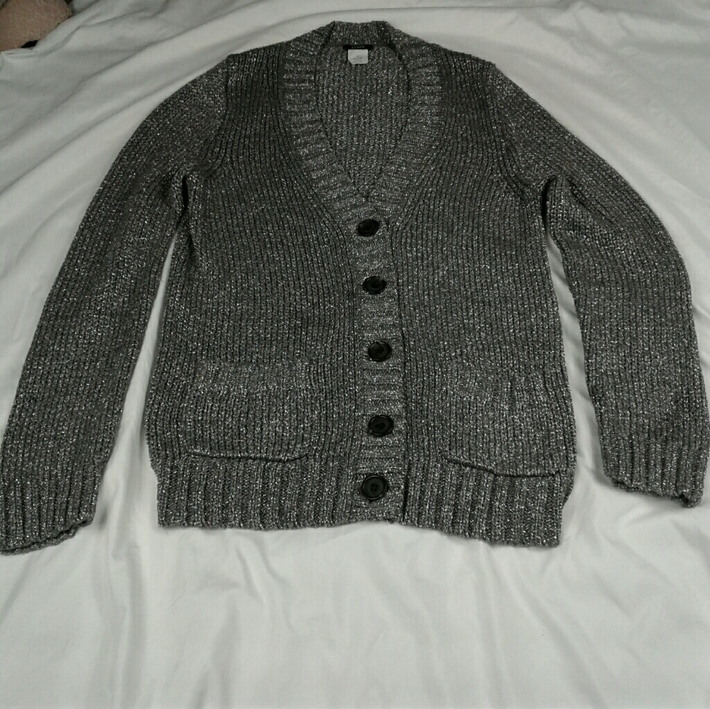 Jcrew metallic cardigan