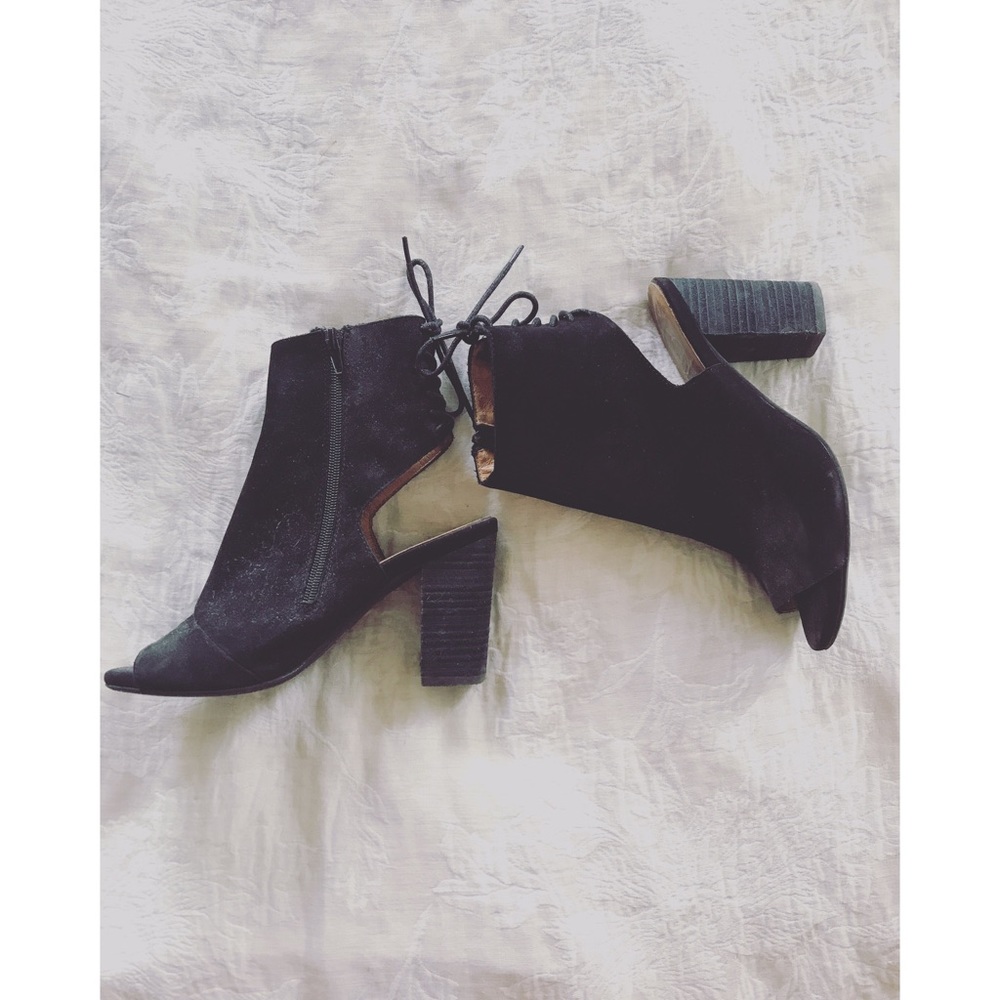 Jeffrey Campbell Ibiza Black Leather Bootie
