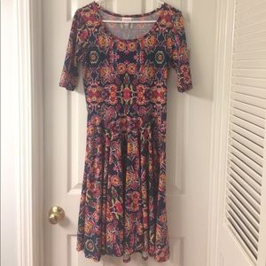 LuLaRoe Nicole Floral boho Dress Medium