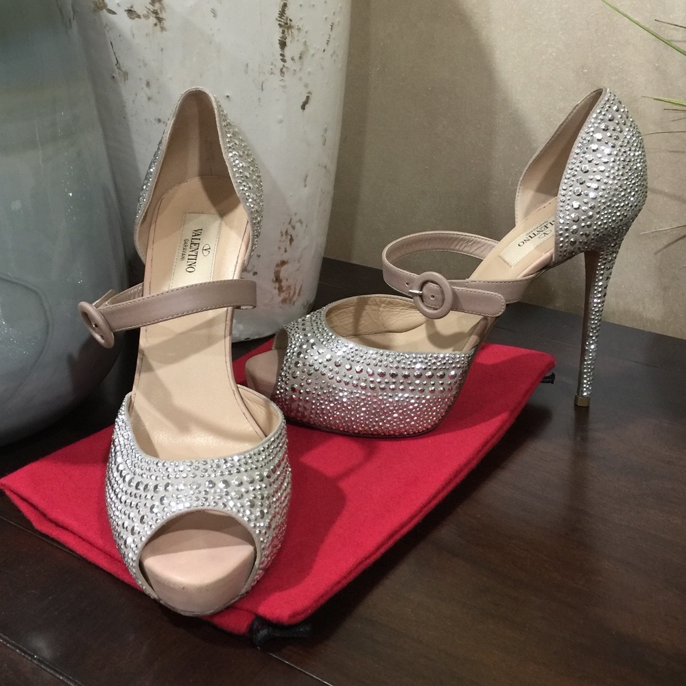 Jimmy Choo Metallic Platform Heels