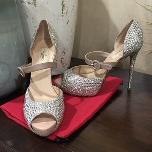 Jimmy Choo Metallic Platform Heels