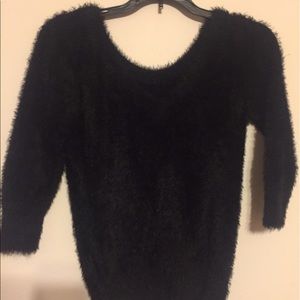 Fuzzy Black Sweater