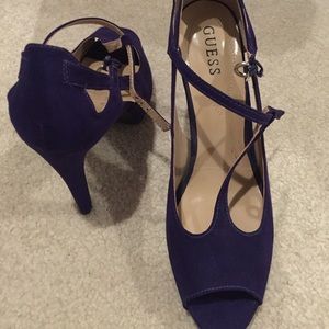 Guess Purple Suede Heels