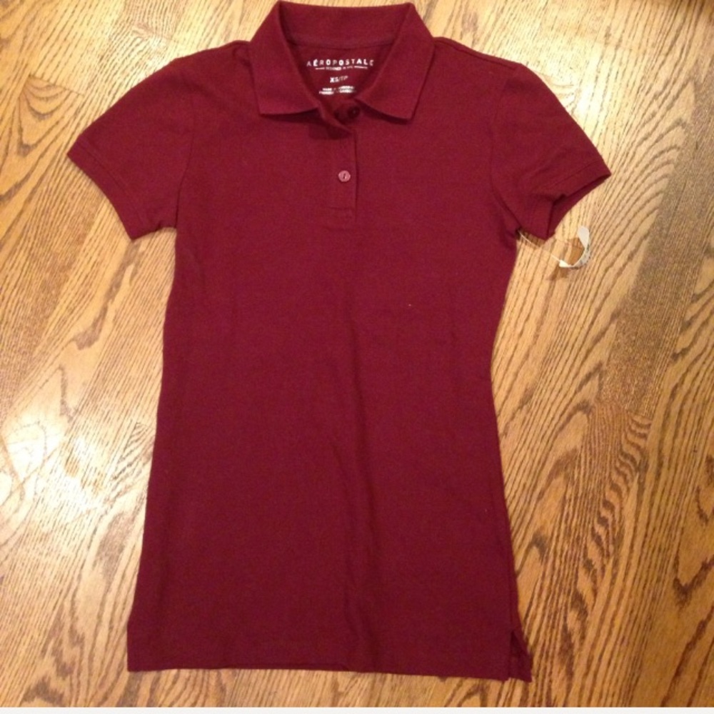 Aeropostale maroon polo