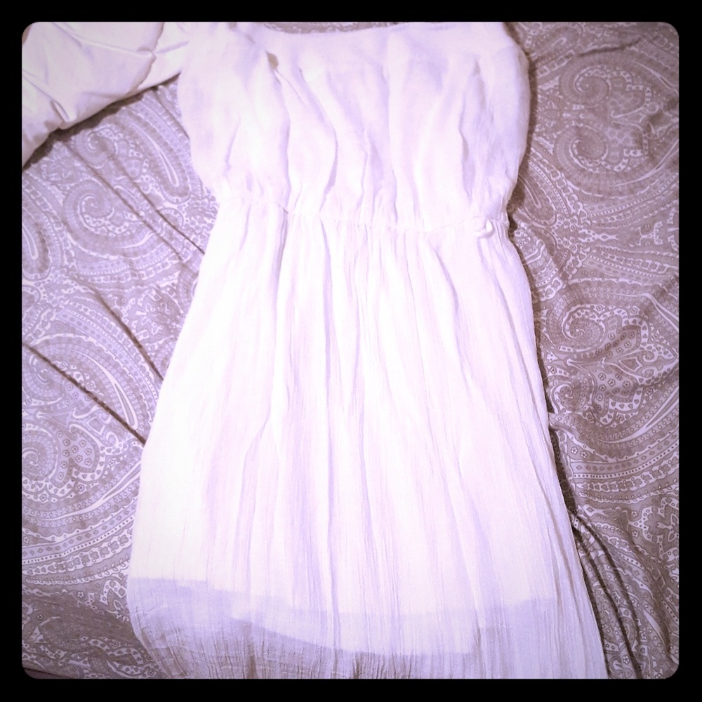 White tube maxi dress