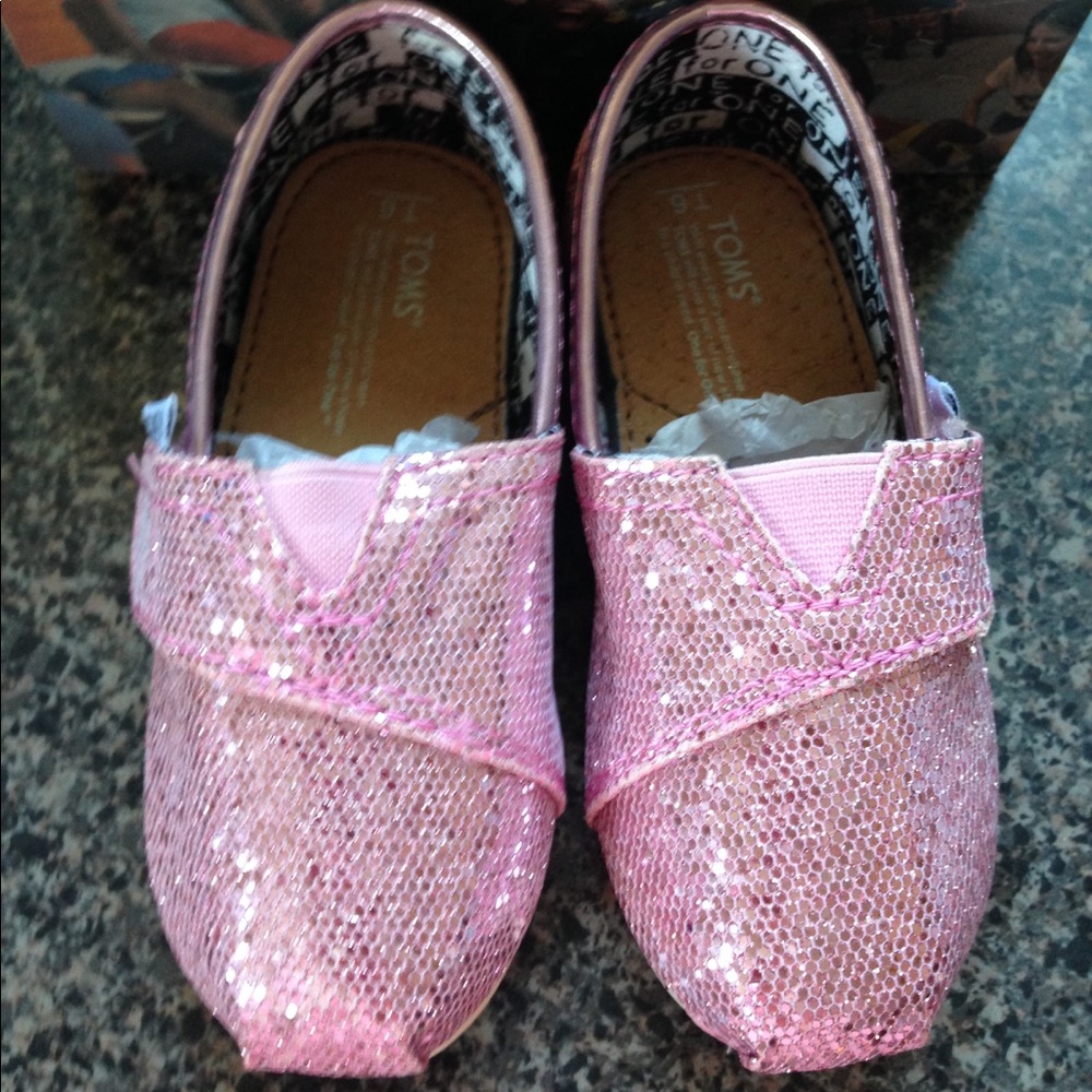 Pink Glitter Tiny Toms