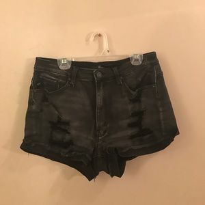 black shorts