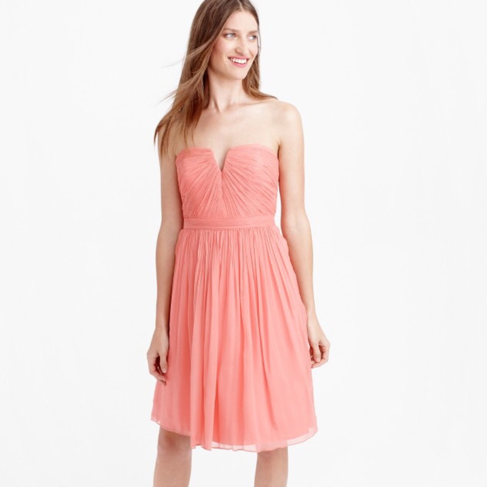 ✨J.Crew Wedding Nadia Silk Chiffon Dress