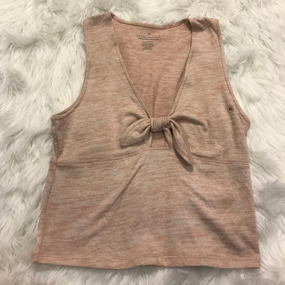 New w/tags American eagle 礪 pink bow crop top XL