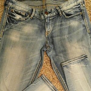 Express Mid-Rise Faded Stretch Skinny Jean Sz 10L