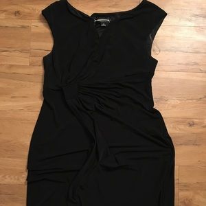 Black faux wrap dress