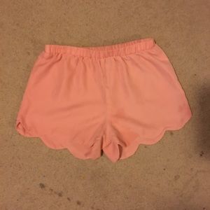 Scalloped dress shorts