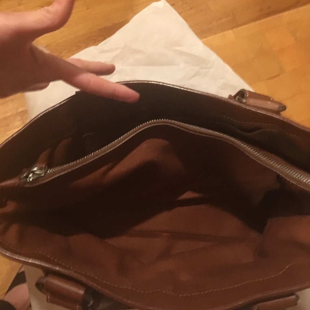 Pristine CELINE SUPR Soft Brwn Leathr LOGO Satchel - Picture 6 of 8