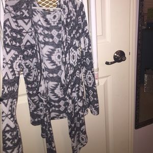 Soft black and white cardigan