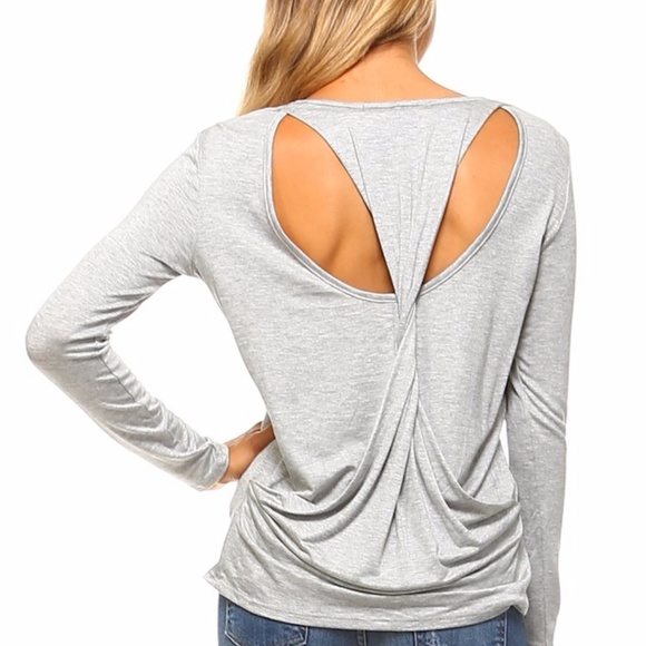 Twist Back Long Sleeve Shirt - Picture 5 of 5