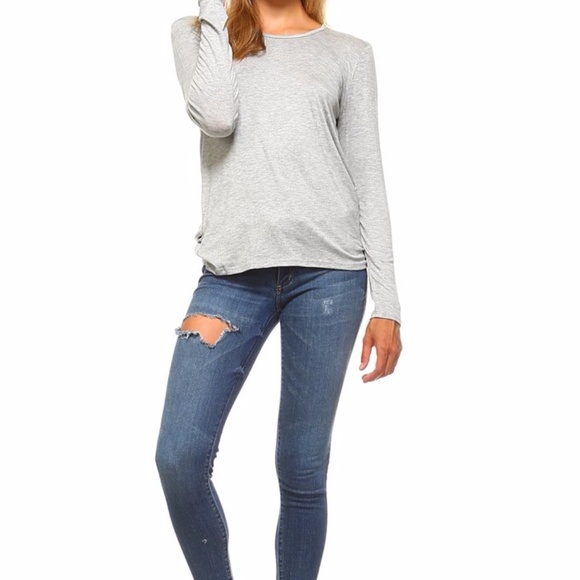 Twist Back Long Sleeve Shirt - Picture 2 of 5