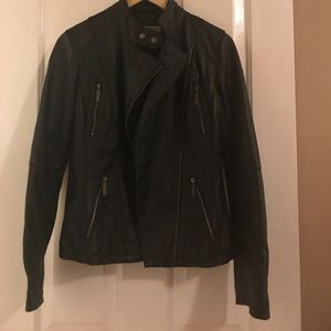 Michael by michael kors black leather Moto jacket