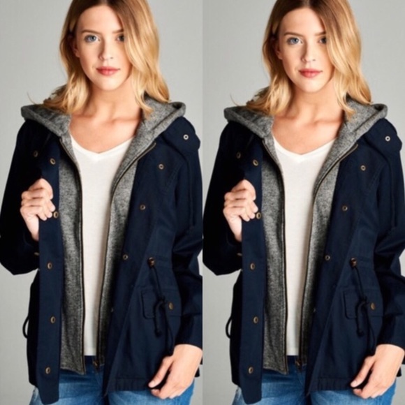 🆑 LAST ONE 🍁Navy Utility Jacket🍁 - Picture 2 of 5