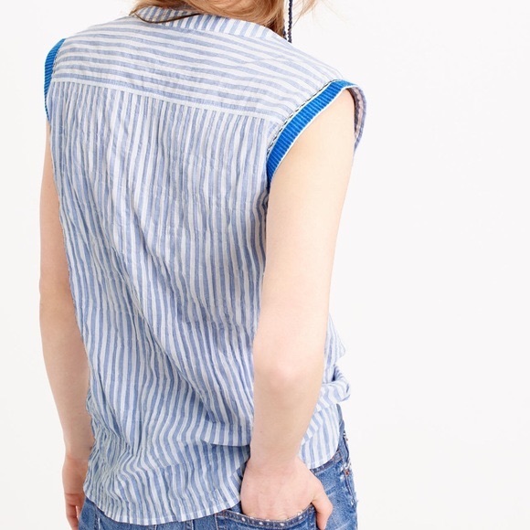 **SOLD** Embroidered Stripe Tunic Top - Picture 3 of 8