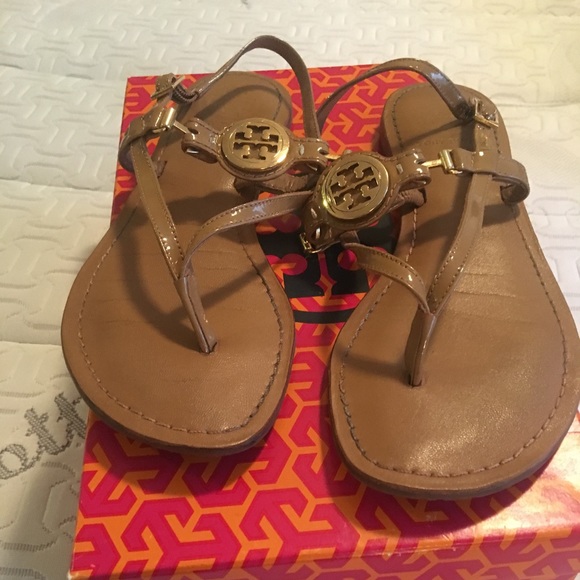 Authentic Tory Burch royal tan sandals - Picture 1 of 5