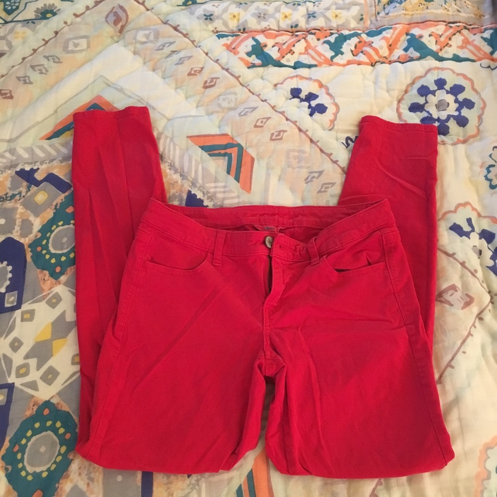 American Eagle Bright Red Stretch Jeans