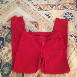 American Eagle Bright Red Stretch Jeans