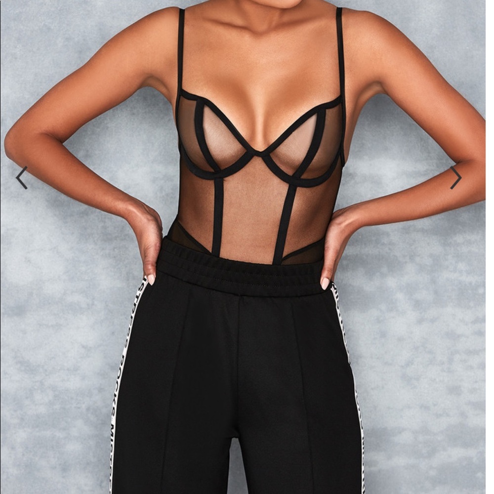 Mistress Rocks Mood Black Sheer Mesh WiredBodysuit