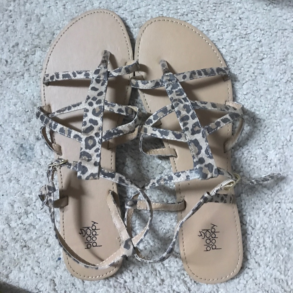 Leopard print sandals