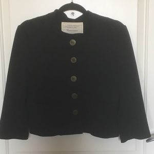 Anthropologie cropped black blazer