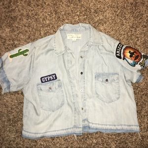 Cropped denim Shirt