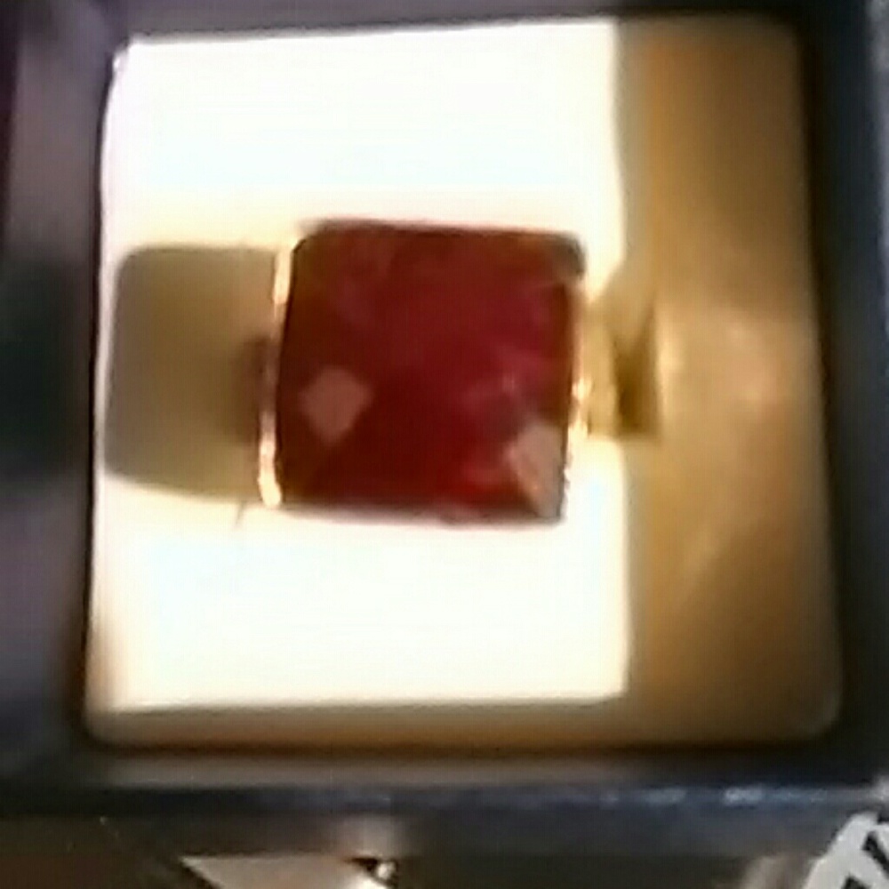 RUBY & STERLING SILVER RING