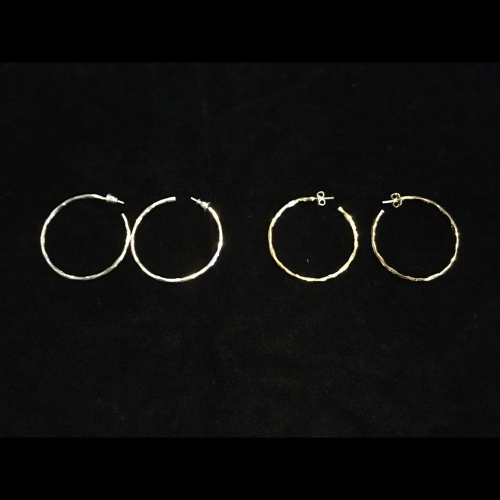 Two pairs of hoop earrings from Nordstrom