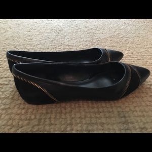 Banana Republic suede and zipper flats