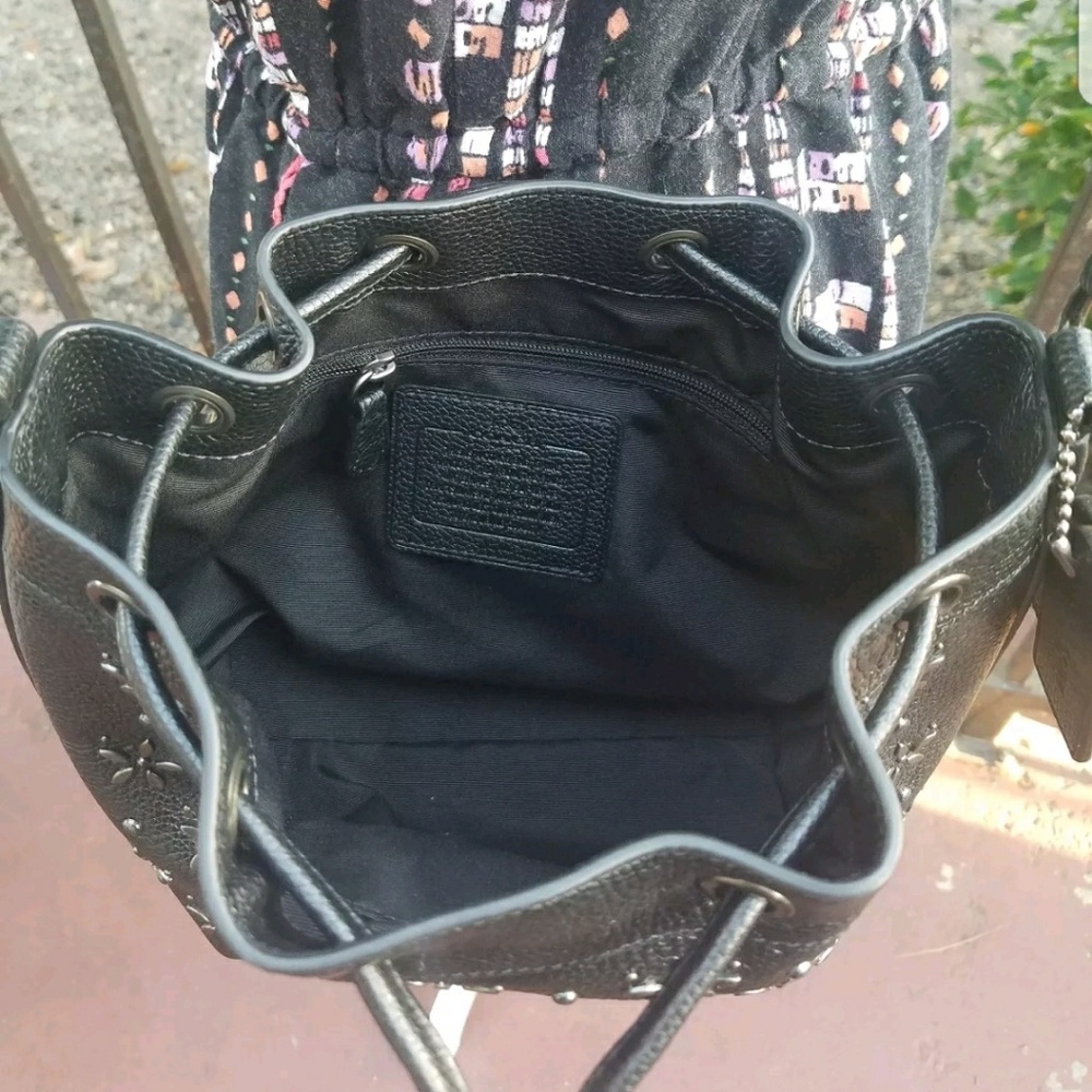 Coach Floral Studded Leather Drawstring Crossbody - Picture 8 of 8