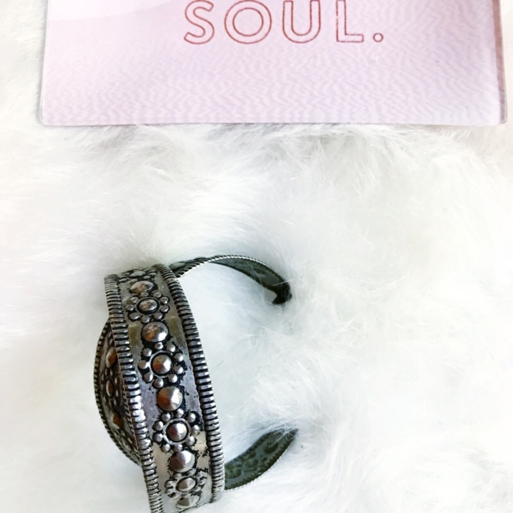 . {GYPSY ROSE} Gunmetal hoop earrings