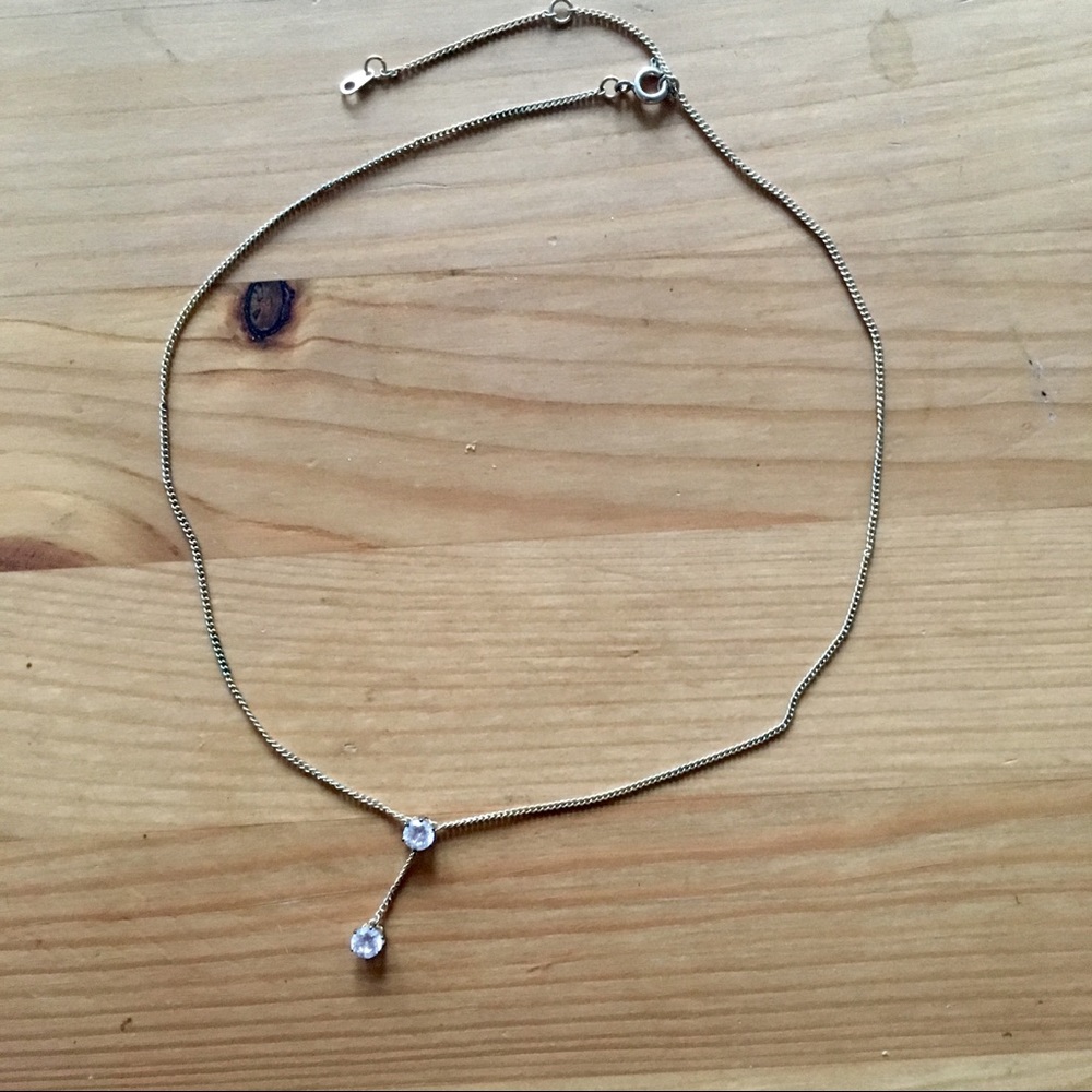Forever 21 Gold Chain Crystal Choker NWOT